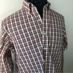 Lanesboro Large Neck 16 / 32-33 Dress Shirt Men’s Brown Plaid Casual